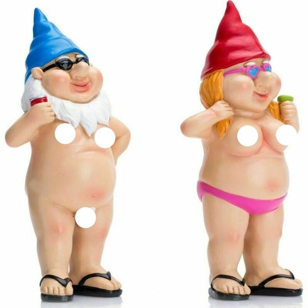 1 Pair Naked Funny Gift Statue Decor Nudist High Quality Life Decoration Nude Statuary Garden Gnomes Naughty