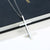 Handmade Stainless Steel Lovers Couples Simplicity Cross Pendant Necklace with Chain, Tiny, High Polished, Elegant Necklace