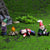 4 Pcs Fairy Garden Drunk Gnomes, Miniature Ornaments Set Mini Dwarf Bonfire Statues for Planter Flowerpot Decor Accessories