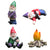 4 Pcs Fairy Garden Drunk Gnomes, Miniature Ornaments Set Mini Dwarf Bonfire Statues for Planter Flowerpot Decor Accessories