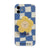 Blue Chessboard Phone Case with Flower Holder( Detachable)  for Apple Iphone 13/pro/max/mini/12/11/x/xs/8/7/6/plus
