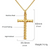 Stainless Steel Dragon Scale Cross Pendant, Men's Titanium Steel Necklace Metal Ornament  Vintage Style Cross Crucifix