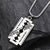 Handcrafted Razor Blade British Steel Necklace From Judas Priest's Album, Stainless steel, Man Pendant, Metal Music, 60mm Necklace Chain